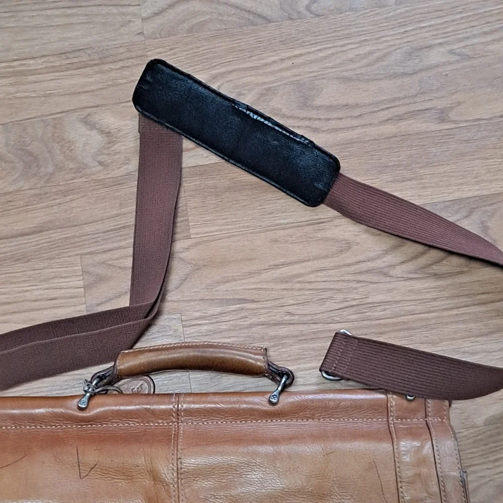 WilsonLeatherSatchel,Messenger,Briefcase, Laptop Bag Worn Indiana Jones READ